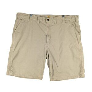 Carhartt Shorts Men's Size 44 Beige Cargo Relaxed Rugged Flex Canvas